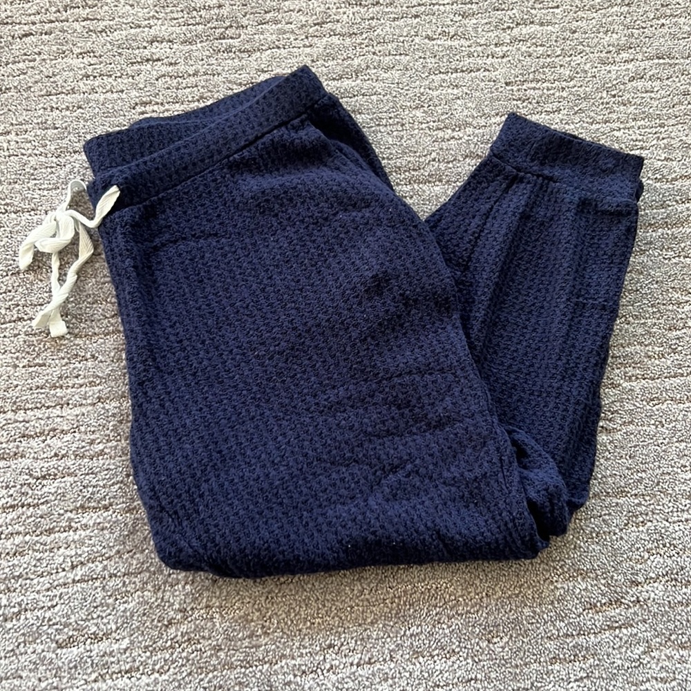 Old Navy Size XS Maternity Thermal Tie Waist Navy Pants
